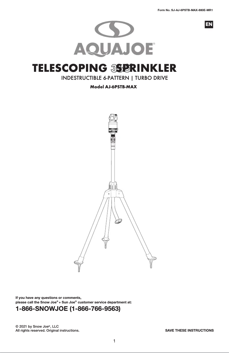 Image de la première page du manuel de l'appareil AJ-6PSTB-MAX