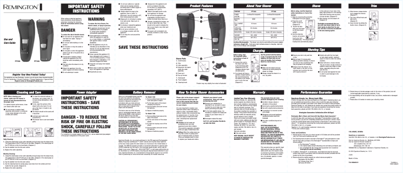 Image de la première page du manuel de l'appareil PF7300