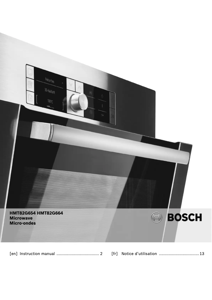 Page n°1 - Mode d'emploi Bosch HMT82G664
