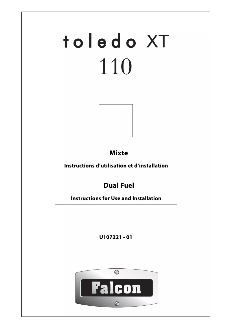 Page 1 de la notice Manuel utilisateur Falcon Toledo XT 110