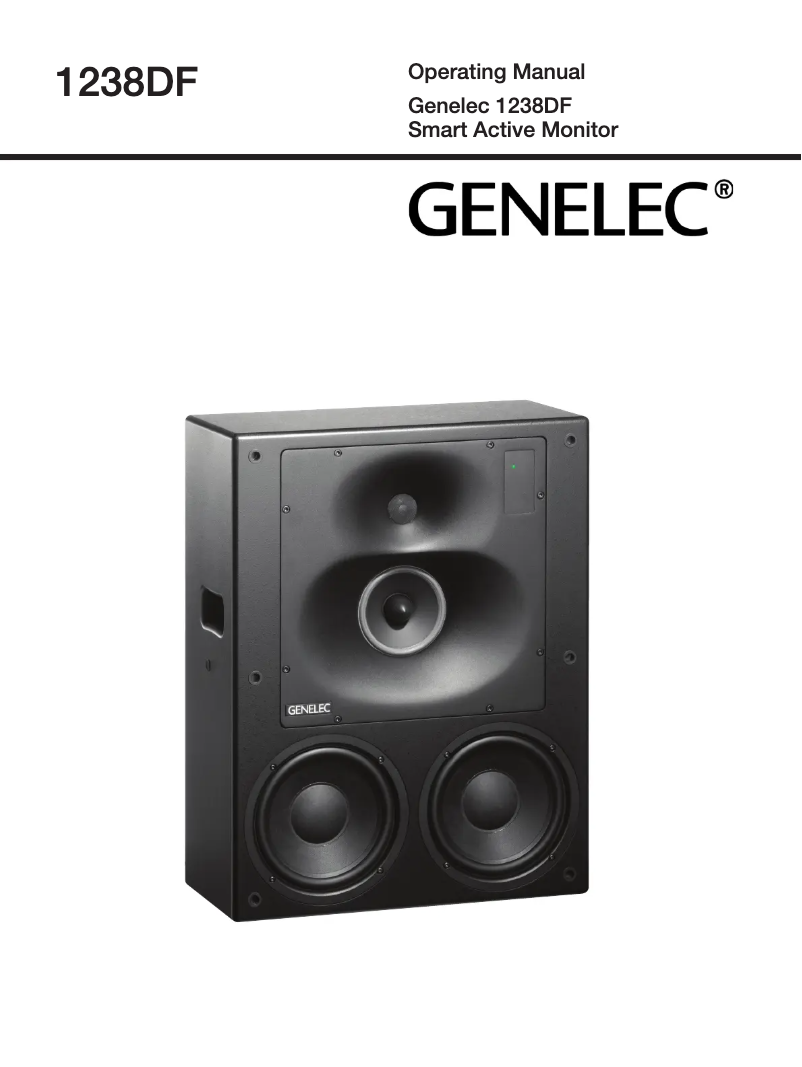 Page 1 de la notice Manuel utilisateur Genelec 1238DF