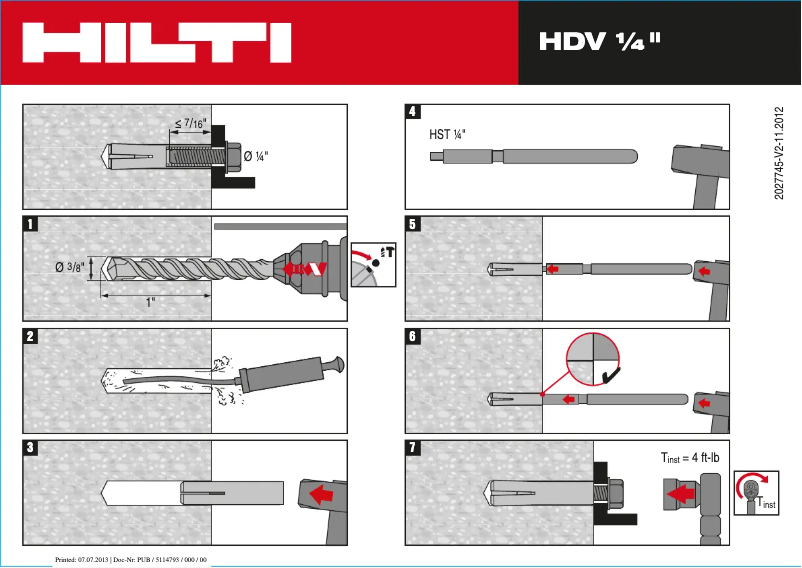 Page n°1 - Manuel utilisateur Hilti HDV