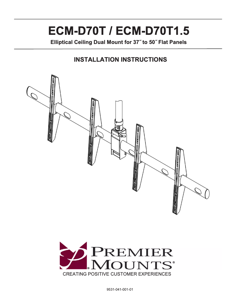 Page n°1 - Manuel utilisateur Premier Mounts ECM-D70T