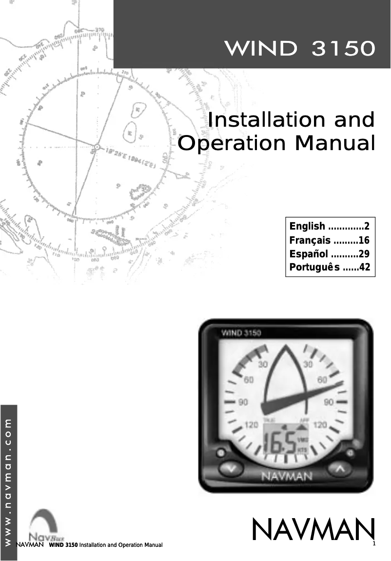 Page 1 de la notice Manuel utilisateur Navman Clubwind 3150