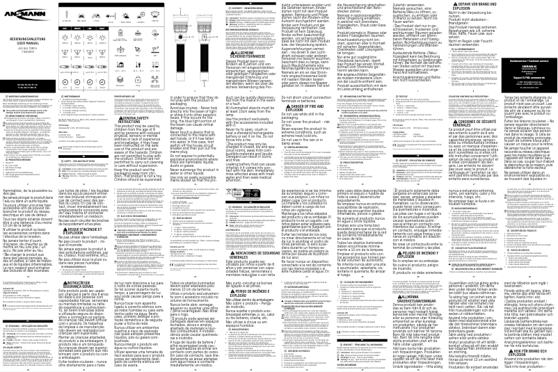 Page 1 de la notice Manuel utilisateur Ansmann T12000R