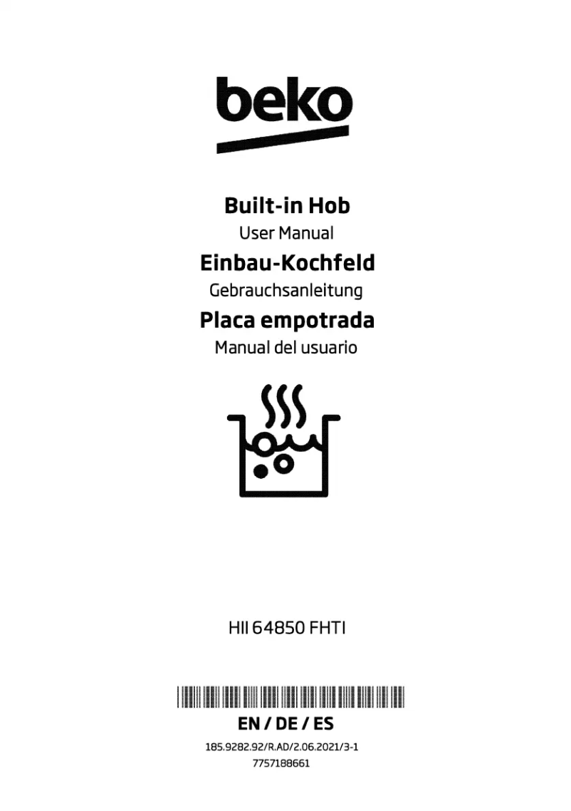 Page 1 de la notice Manuel utilisateur Beko HII 64850 FHTI