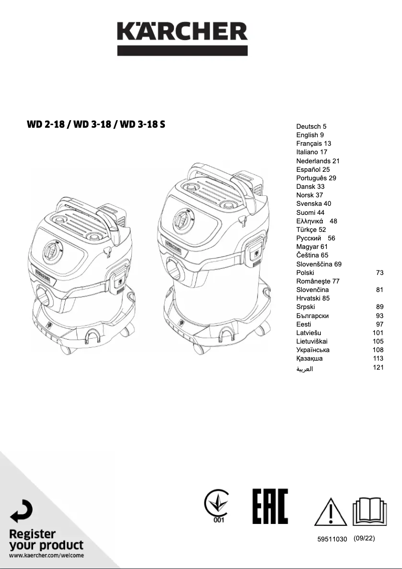Image de la première page du manuel de l'appareil WD 2-18