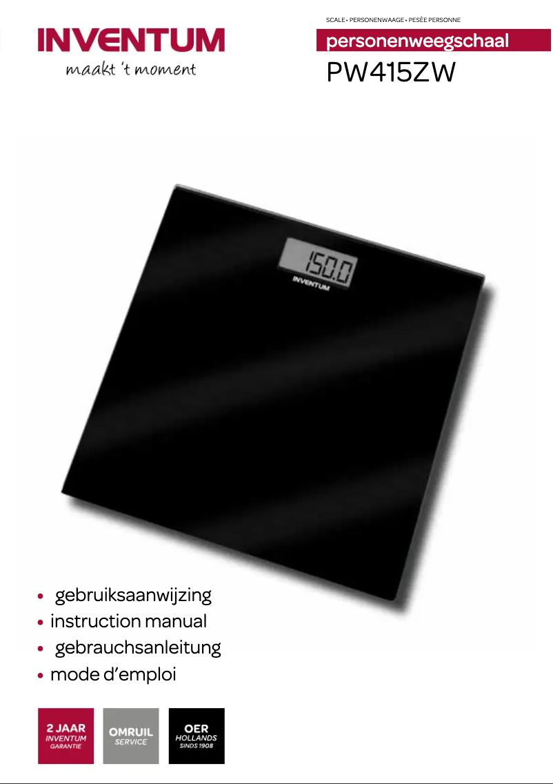 Page n°1 - Manuel utilisateur Inventum PW415ZW