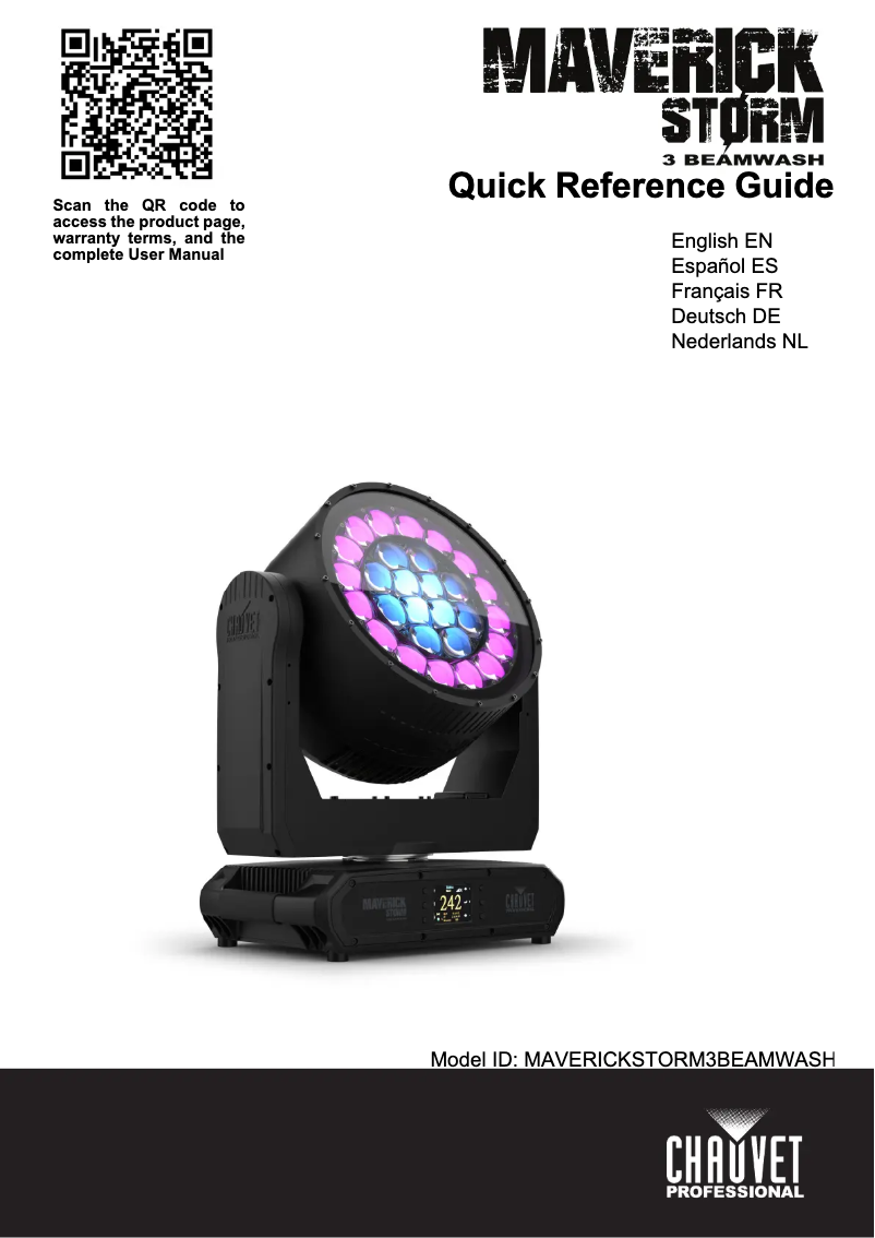 Page n°1 - Manuel utilisateur Chauvet Maverick Storm 3 BeamWash