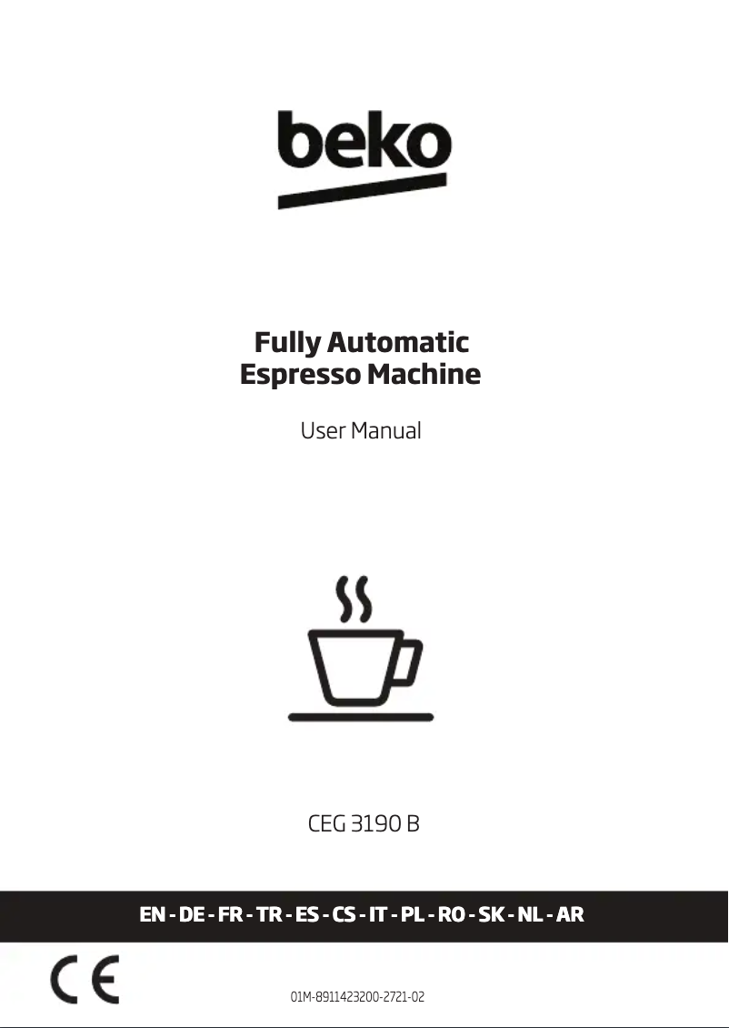 Image de la première page du manuel de l'appareil CEG3190B