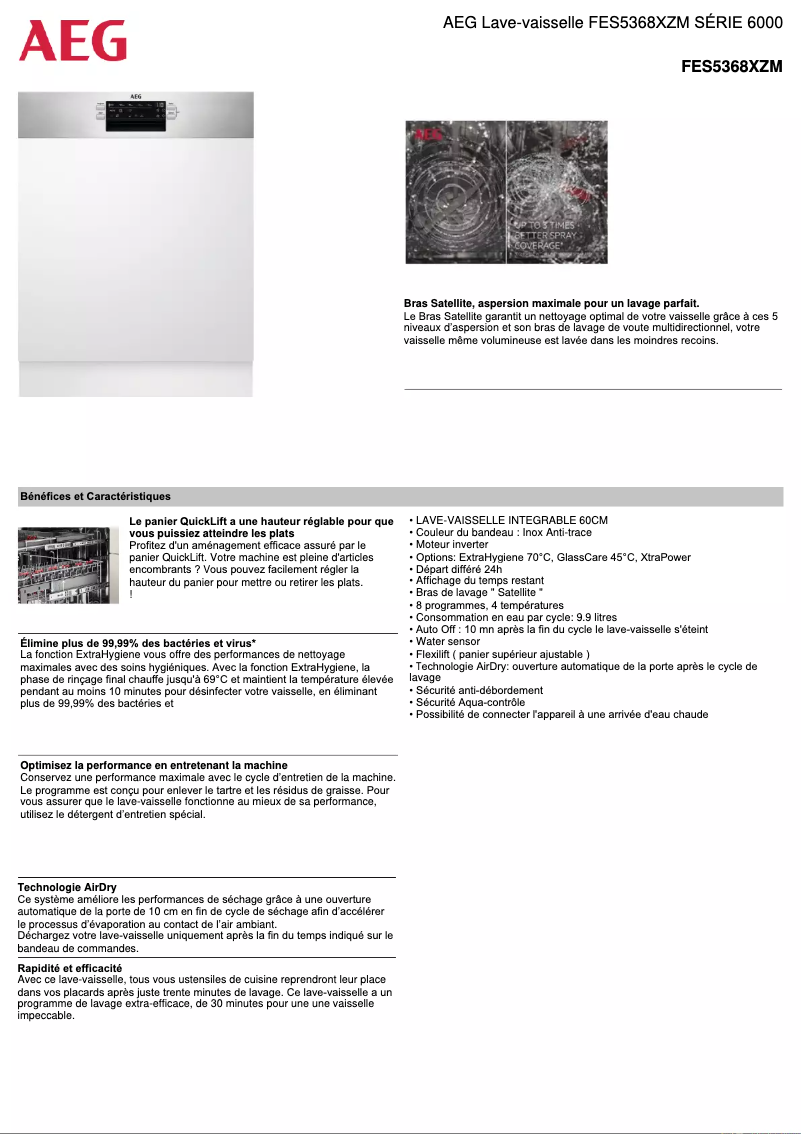 Image de la première page du manuel de l'appareil FES5368XZM