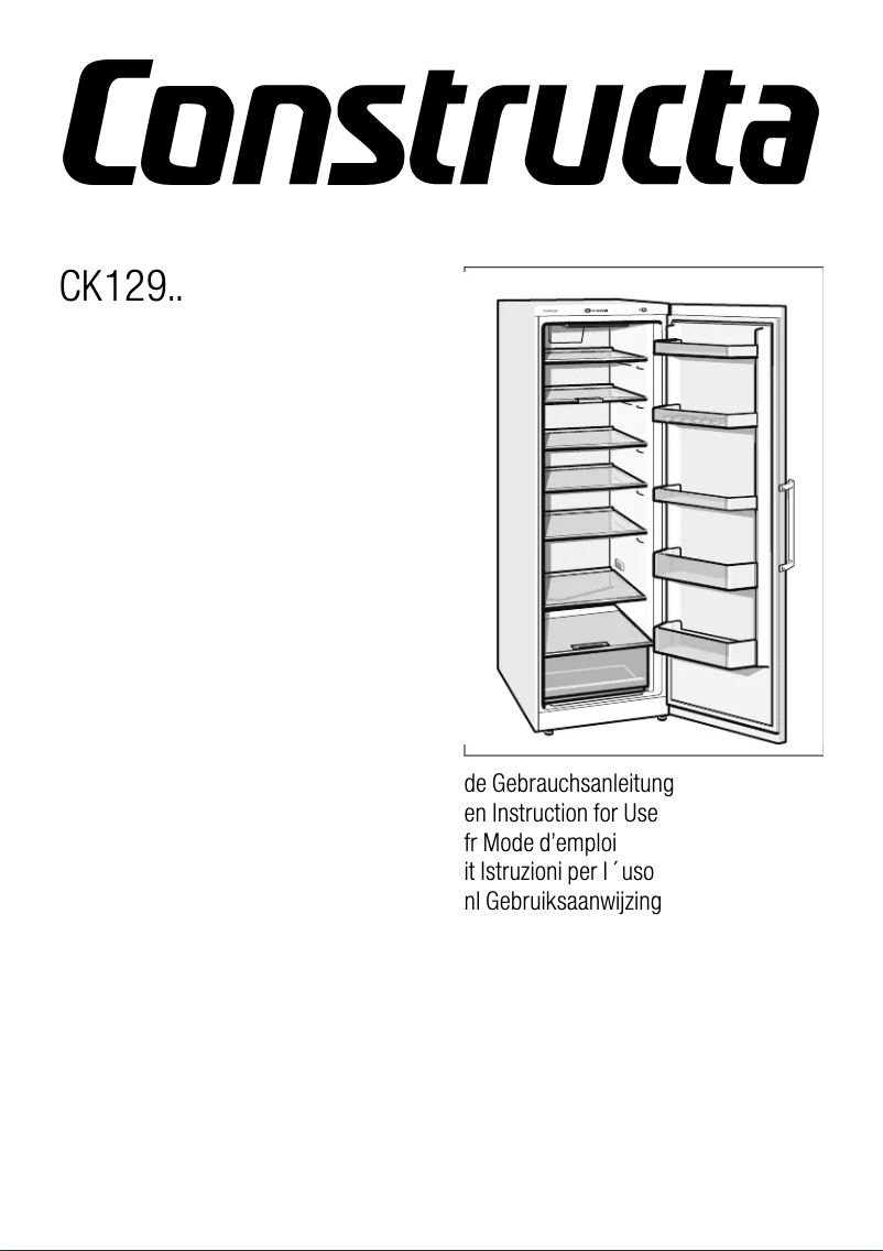 Page n°1 - Manuel utilisateur Constructa CK129EW33