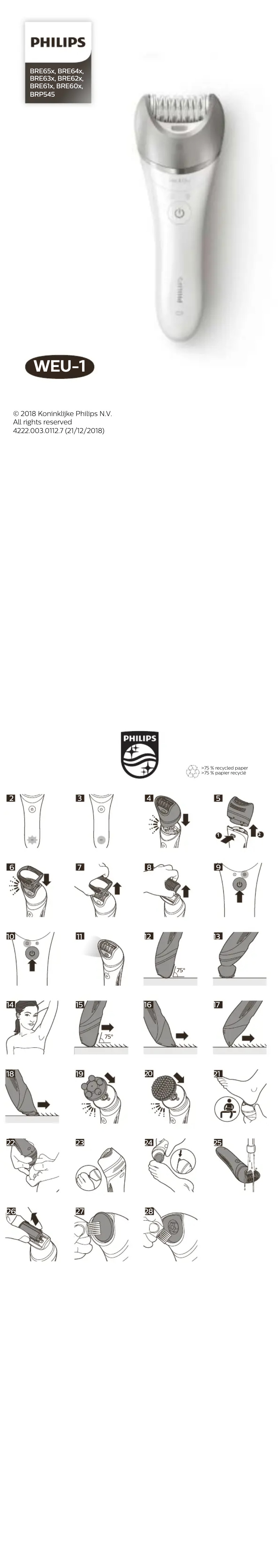 Page n°1 - Manuel utilisateur Philips Satinelle Advanced BRE605