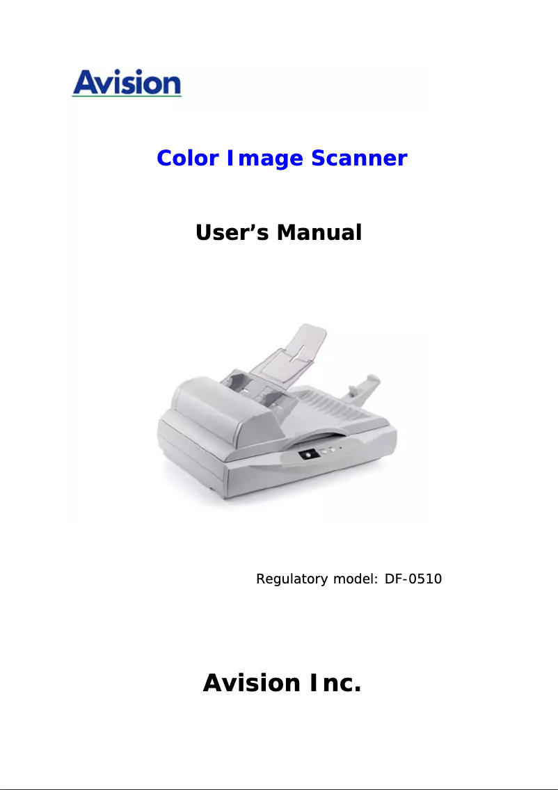 Página 1 del manual Manual de usuario Avision AV610C2