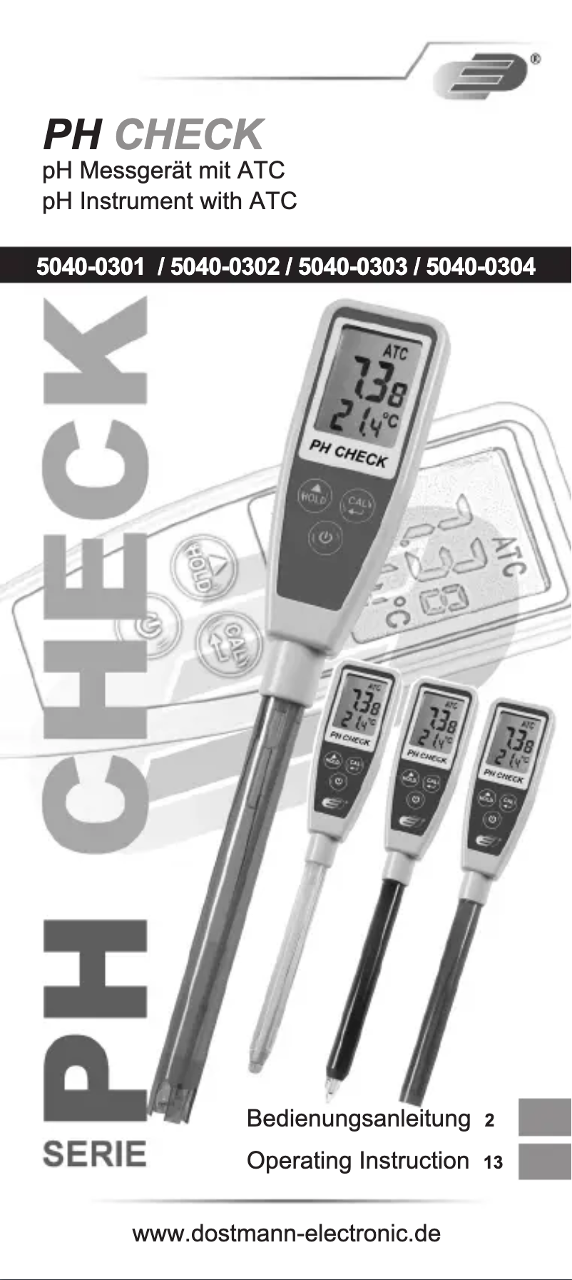 Page 1 de la notice Manuel utilisateur TFA PH Check G 31.3002