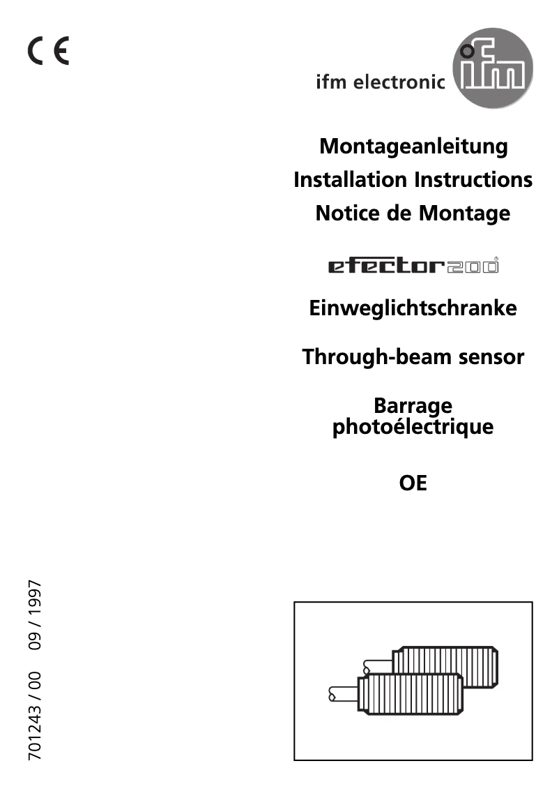 Page n°1 - Manuel utilisateur IFM OE0008