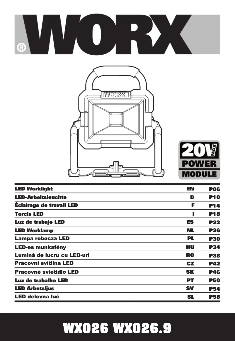Page n°1 - Manuel utilisateur Worx WX026.9