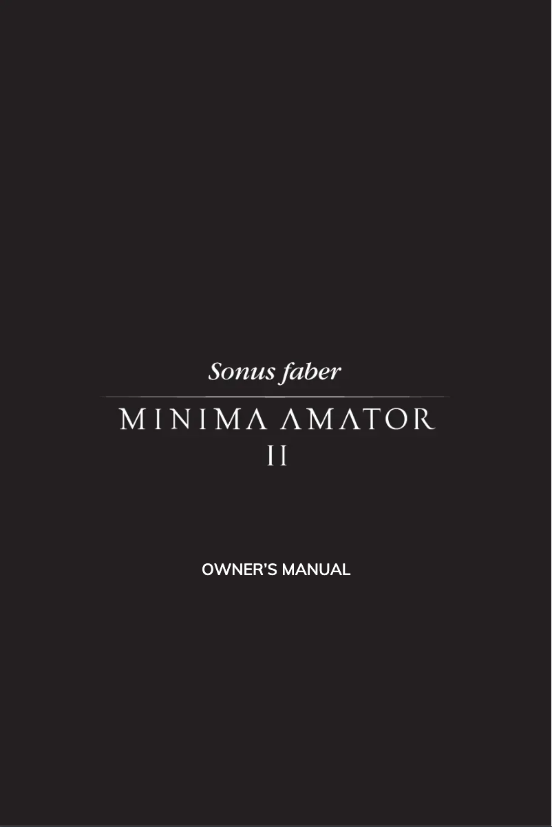 Page n°1 - Manuel utilisateur Sonus Faber Minima Amator II