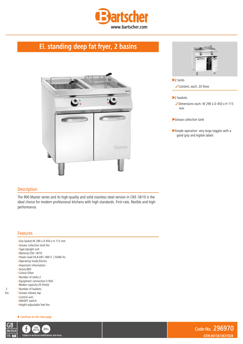 Image de la première page du manuel de l'appareil 296970