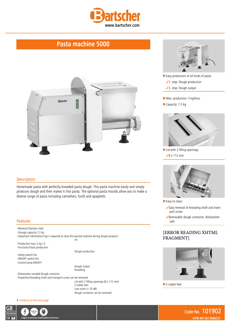 Image de la première page du manuel de l'appareil PF15E