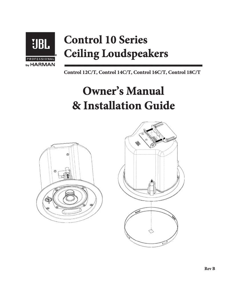 Page n°1 - Manuel utilisateur JBL Control 16C/T-BK
