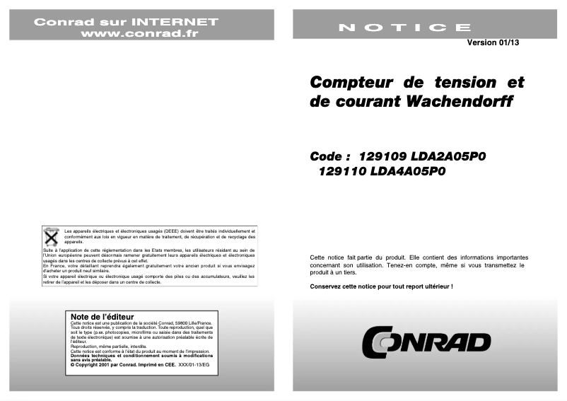 Imagen de la primera página del manual del dispositivo LD4A05P0
