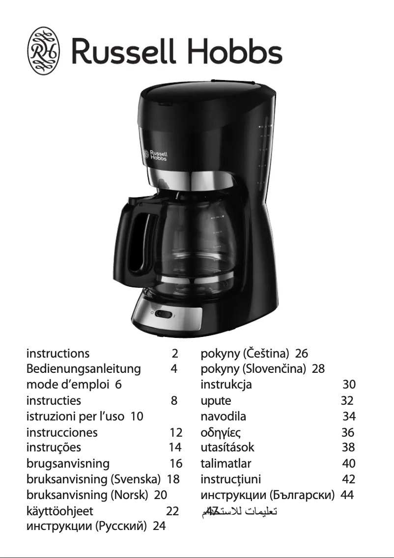 Page n°1 - Manuel utilisateur Russell Hobbs Futura 18663-56