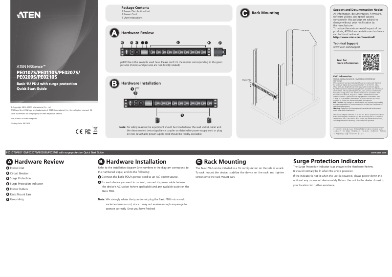 Page n°1 - Manuel utilisateur ATen PE0110SA