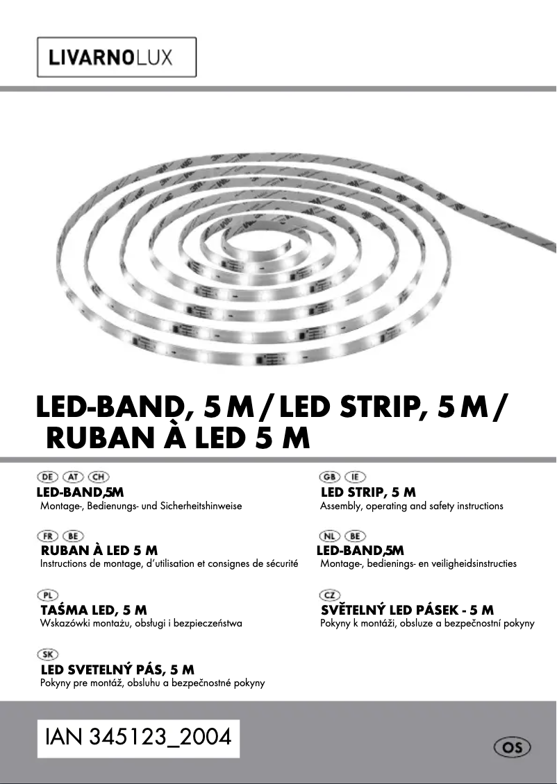 Page 1 de la notice Manuel utilisateur Livarno Lux IAN 345123