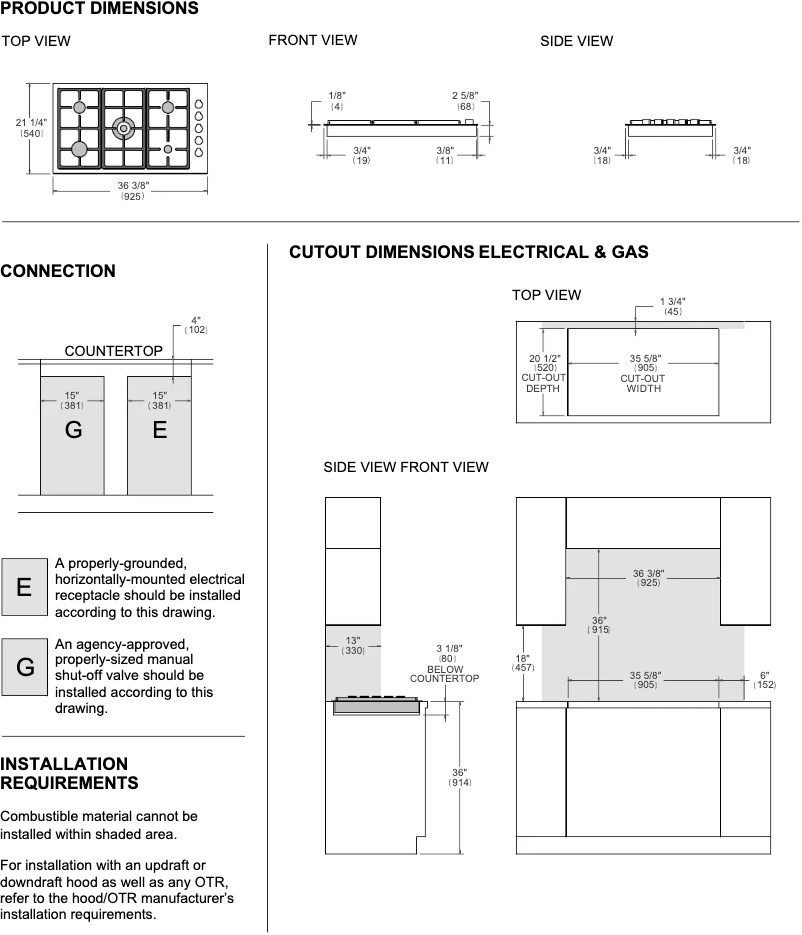 Page n°1 - Instructions / montage Bertazzoni PROF365QBXT