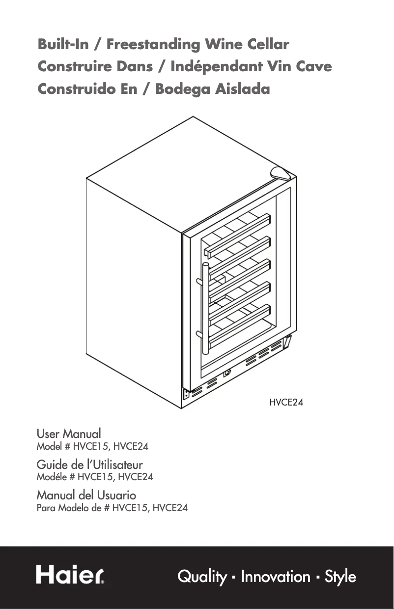 Page 1 de la notice Manuel utilisateur Haier HVCE15BBH