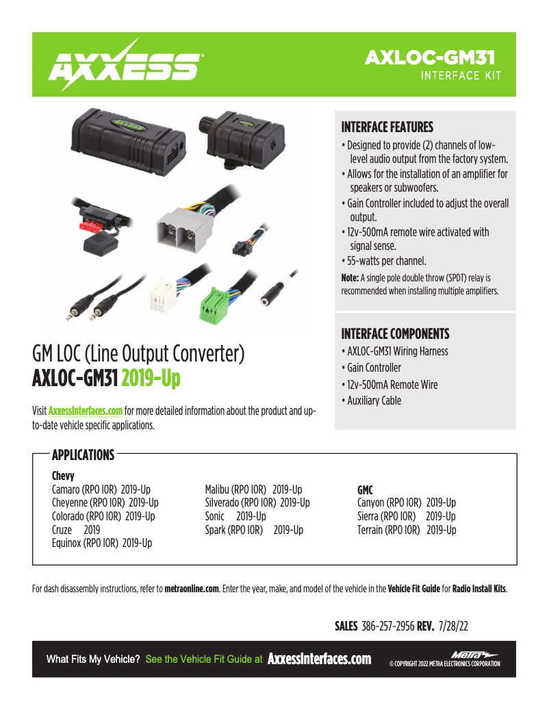 Image de la première page du manuel de l'appareil AXLOC-GM31