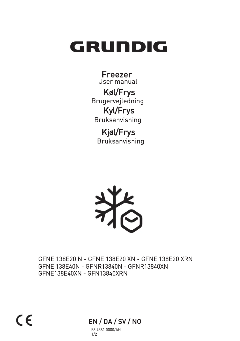 Page 1 de la notice Manuel utilisateur Grundig RFNE 138E40 XN