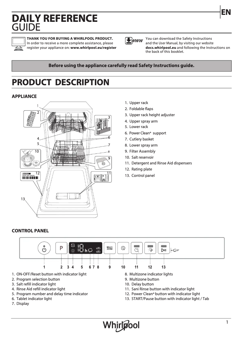 Image de la première page du manuel de l'appareil WSIO 3T223 PE X