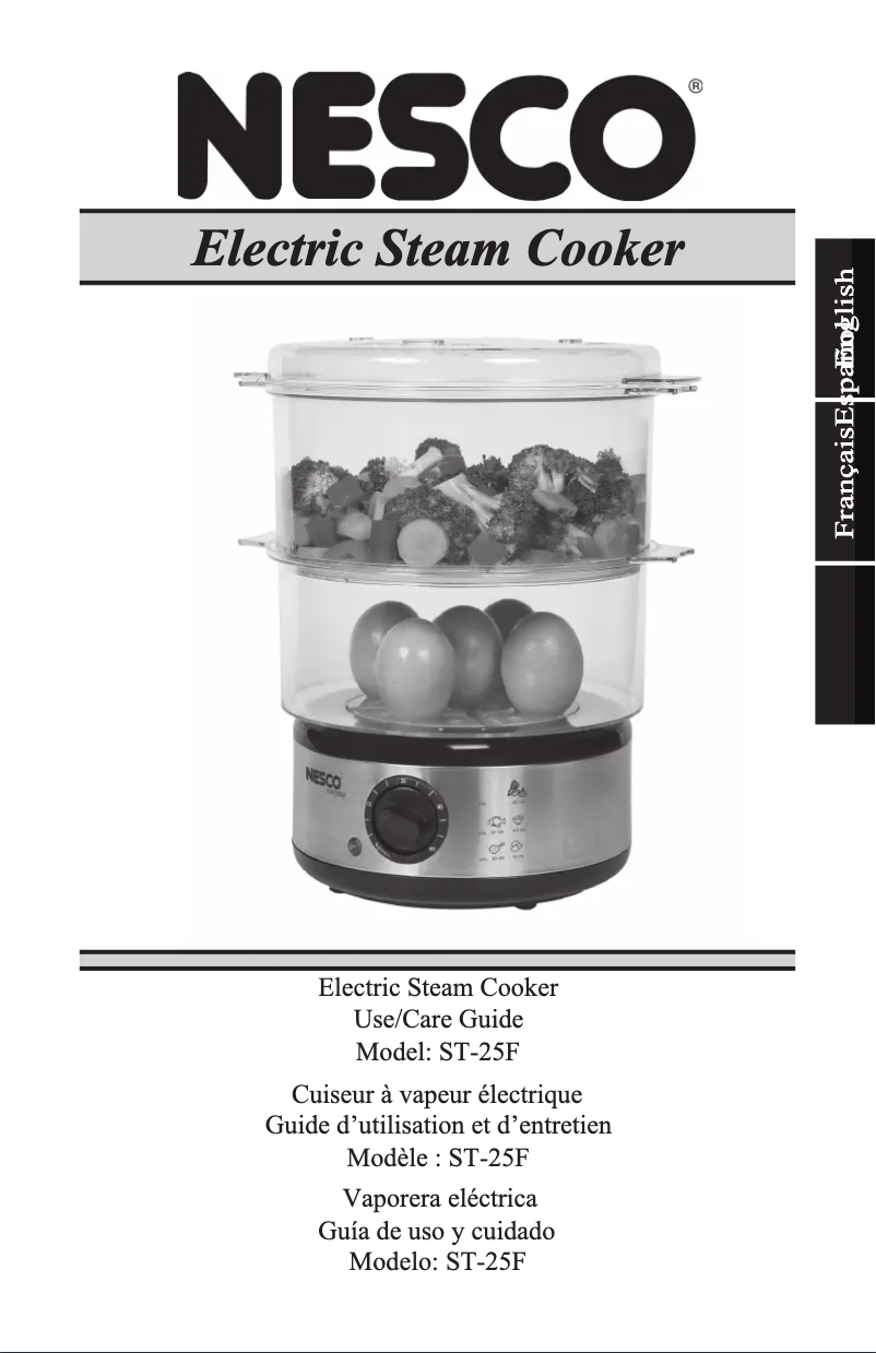 Page 1 de la notice Manuel utilisateur Nesco ST-25F