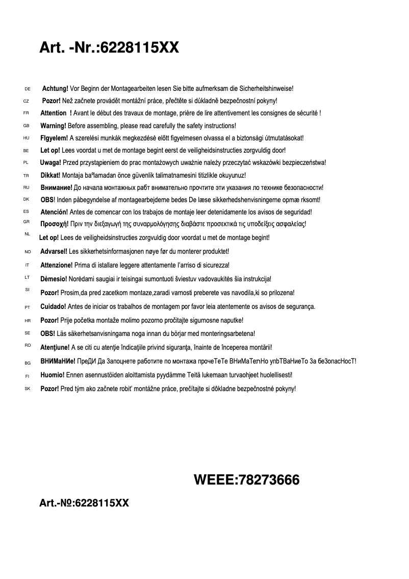 Page n°1 - Manuel utilisateur Trio Lighting Reposa 622811527