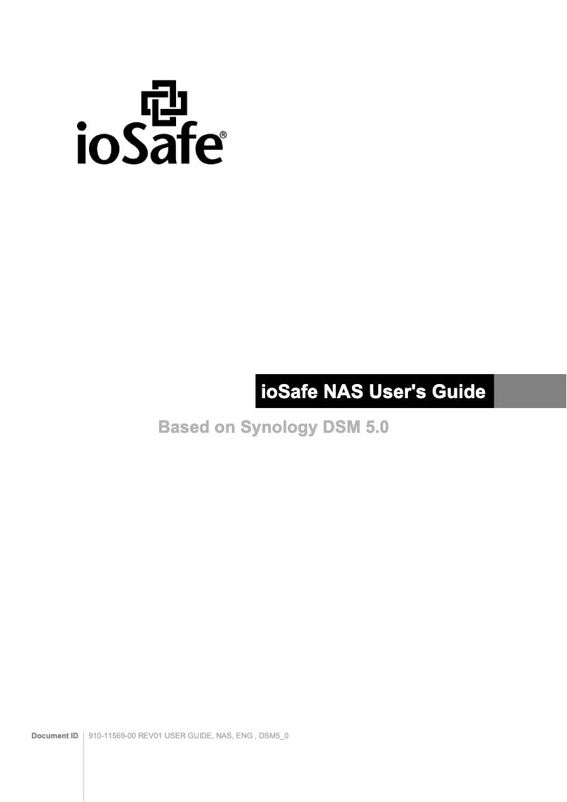 Page 1 de la notice Manuel utilisateur ioSafe 216