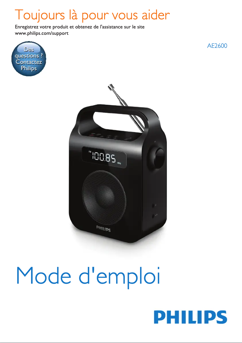 Image de la première page du manuel de l'appareil AE2600