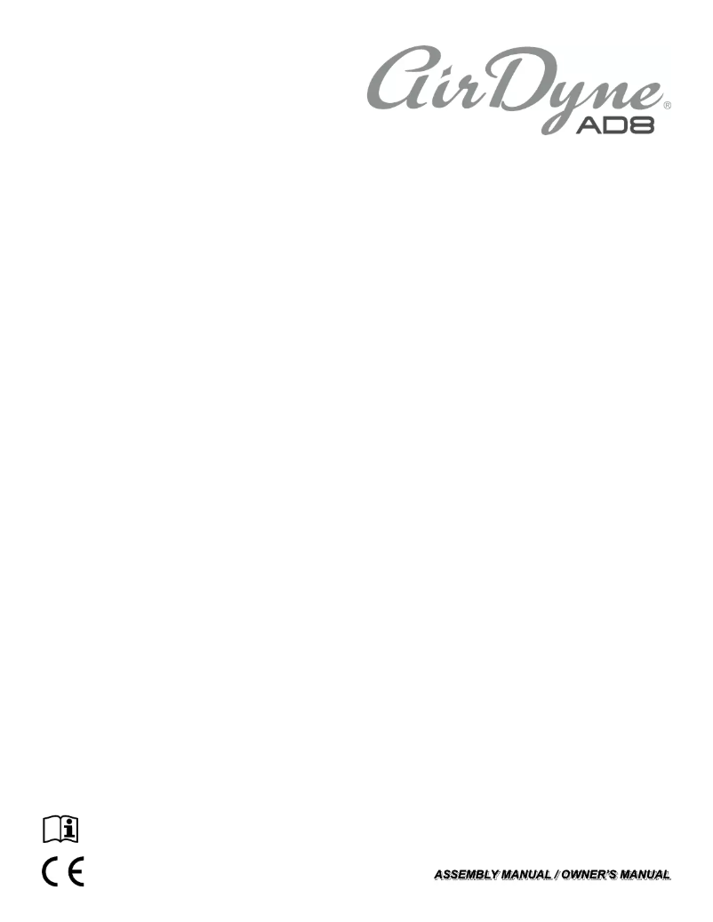 Page n°1 - Manuel utilisateur Nautilus Airdyne AD8