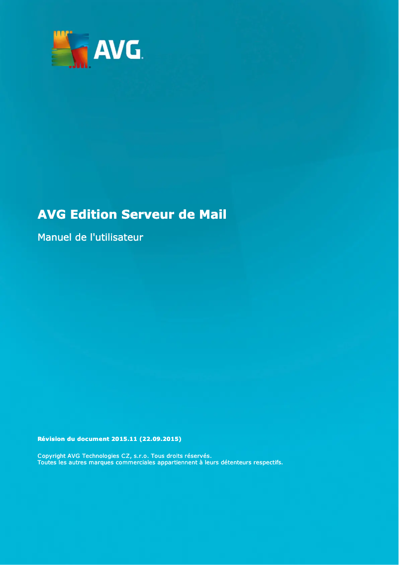 Page n°1 - Manuel utilisateur AVG Edition Serveur de Mail 2015