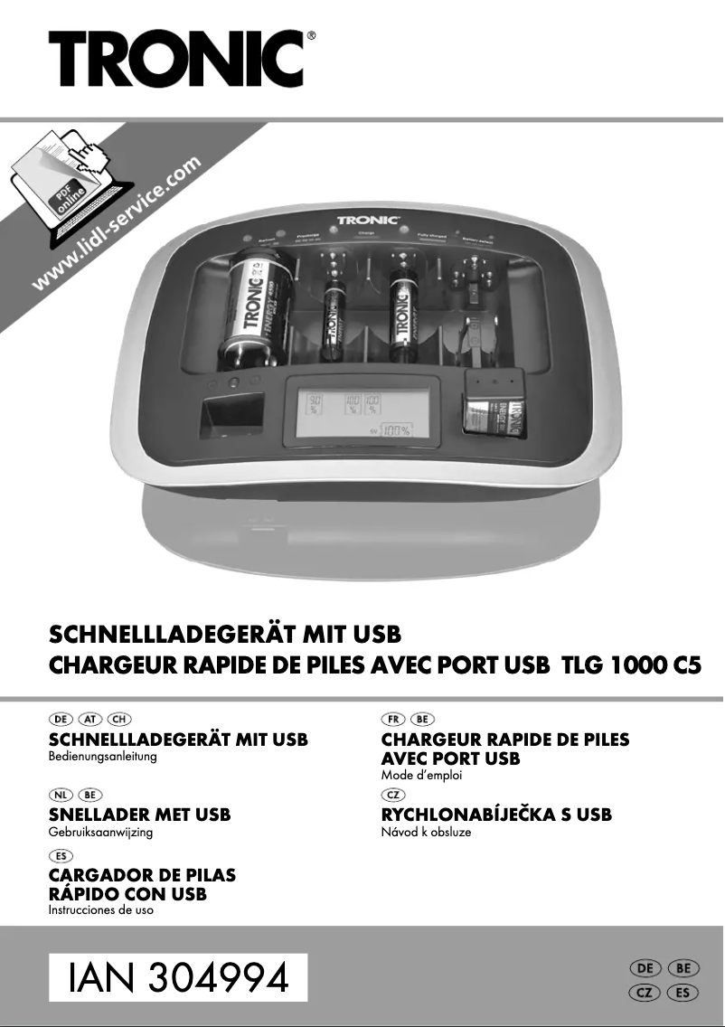 Page 1 de la notice Manuel utilisateur Tronic TLG 1000 C5