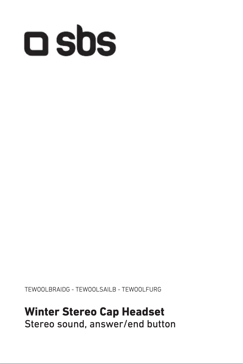 Page 1 de la notice Manuel utilisateur SBS Winter Stereo Cap Headset