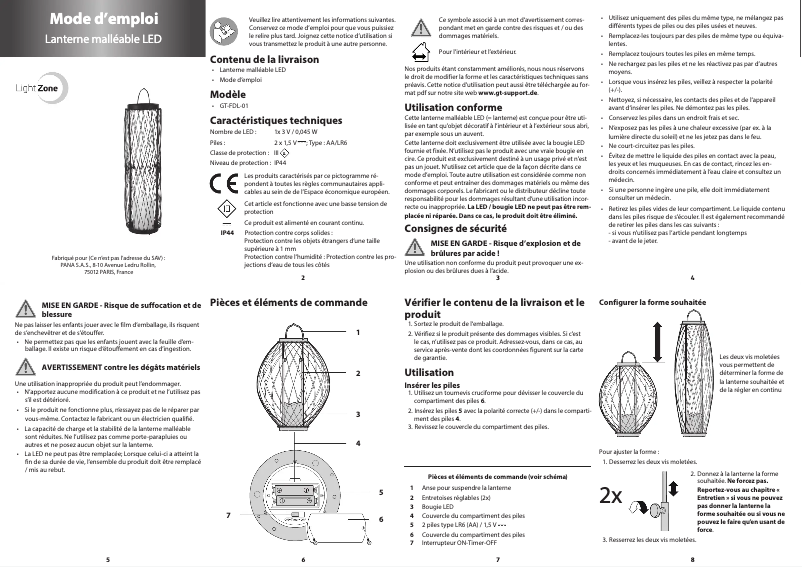 Image de la première page du manuel de l'appareil GT-FDL-01
