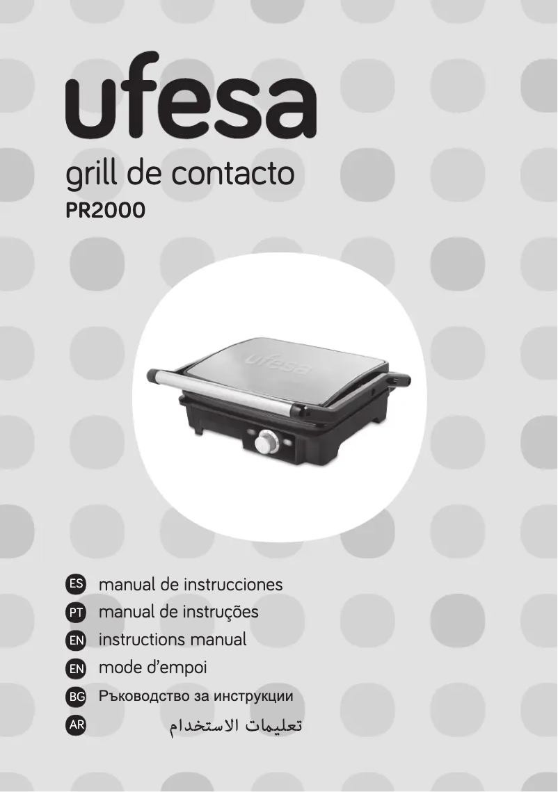 Page n°1 - Manuel utilisateur Ufesa PR2000