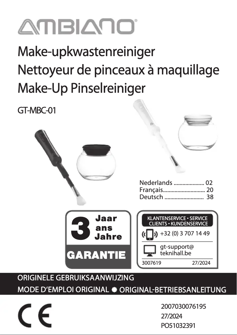Page n°1 - Manuel utilisateur Ambiano GT-LMB-01