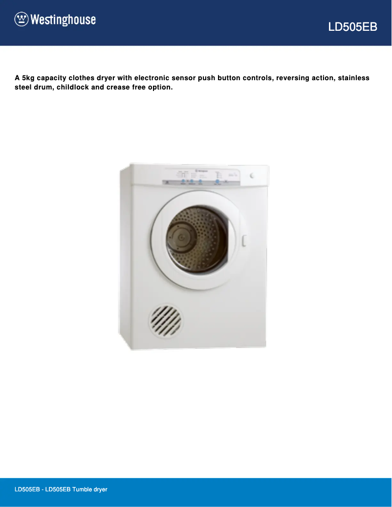 Página 1 del manual Manual de usuario Westinghouse LD505EB