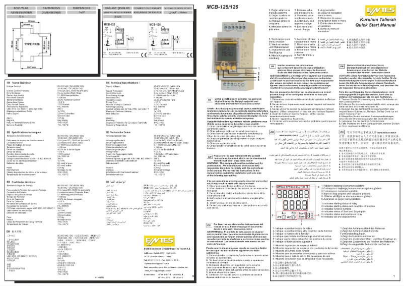 Page n°1 - Guide de démarrage rapide ENTES MCB-126