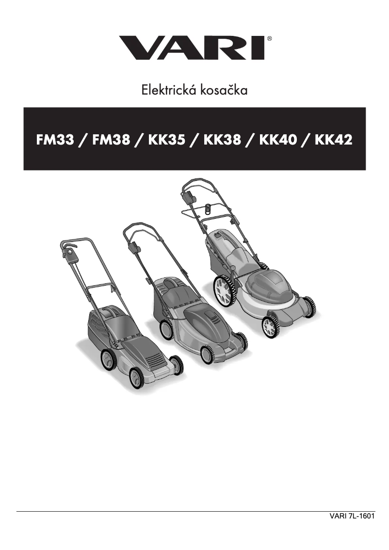 Page n°1 - Manuel utilisateur VARI FM 3813