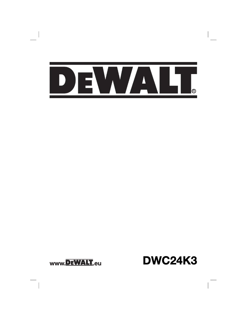 Page 1 de la notice Manuel utilisateur DeWalt DWC24K3