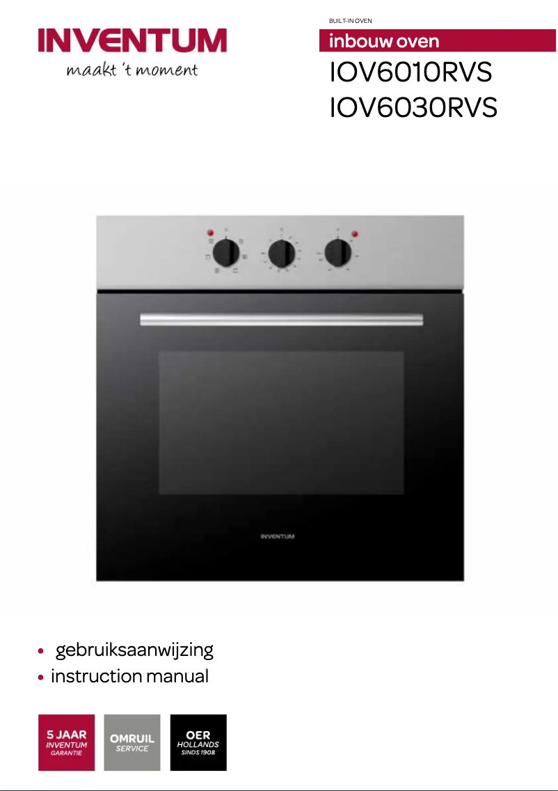 Page 1 de la notice Manuel utilisateur Inventum IOV6030RVS